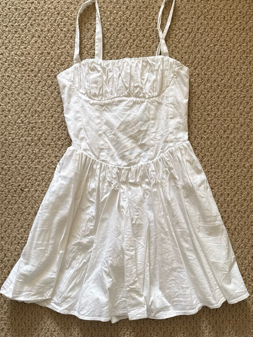 Zara White Mini Sundress